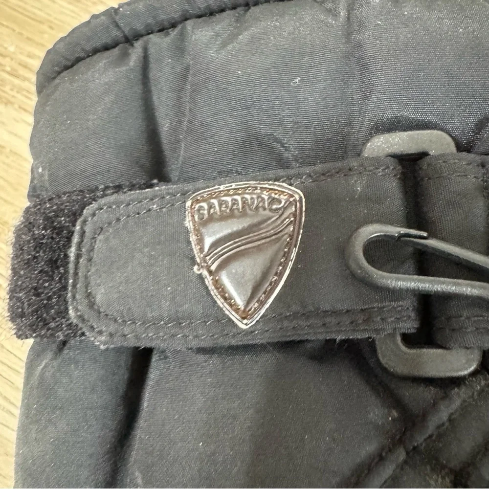 Saranac Ski Gloves Womens Large Black Winter‎ Snow Outdoor Vintage Warm Nylon